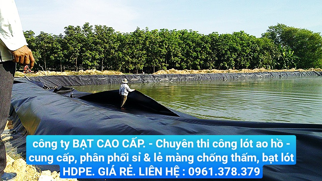 - Giá Bán màng Bạt nhựa Đen chống thấm HDPE lót ao hồ nuôi tôm cá thủy sản