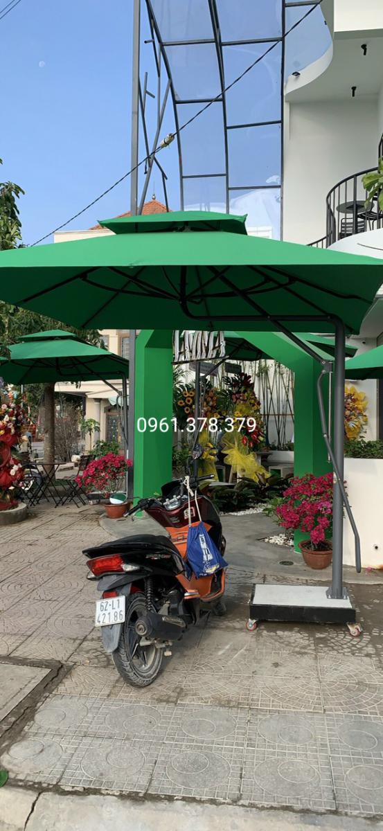 Giá dù che nắng ngoài trời, Dù che nắng quán cafe Huyện Bình Chánh TPHCM