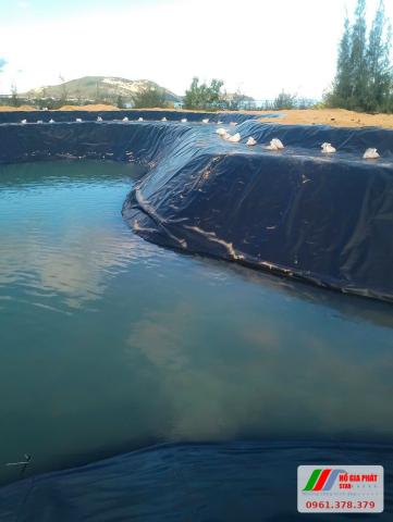 Hồ lót bạt HDPE tích nước tưới